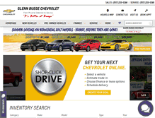 Tablet Screenshot of glennbuegechevrolet.com